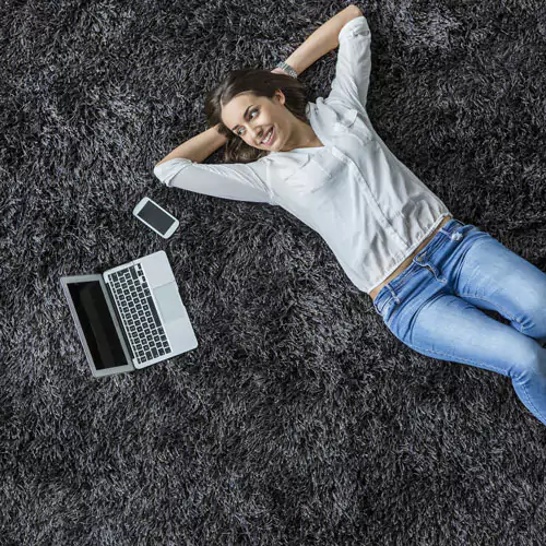 shop-at-home-image Woman lying on carpet | Jim Stellabuto's Everything Under Foot, Inc.